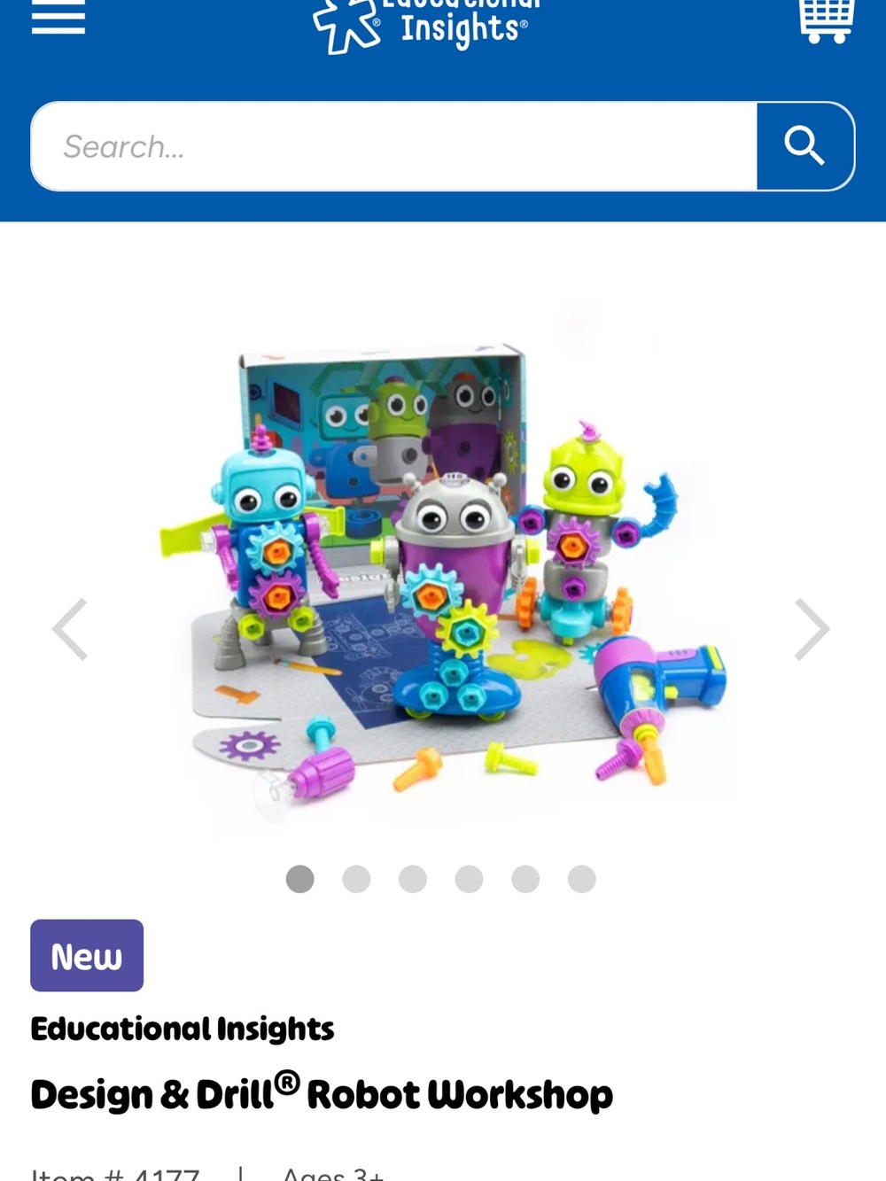 Educational Insights Design & Drill Robot Workshop - Multicolor Robots